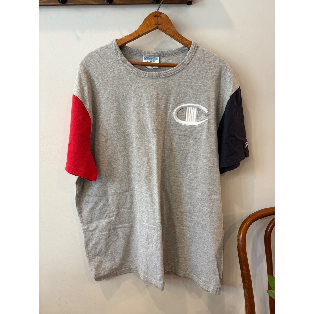 Champion Colorblock Sleeve Embroidered Logo T-Shirt